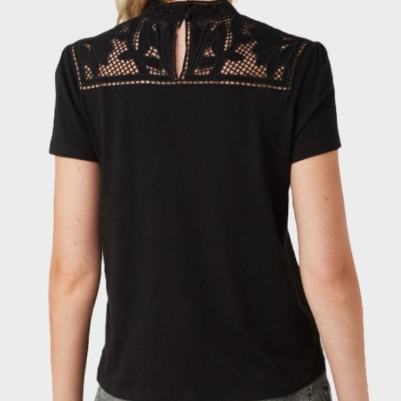 Maje Black Top With Lace Detail New W Tag Maje Size 3 🖤 - Picture 2 of 9